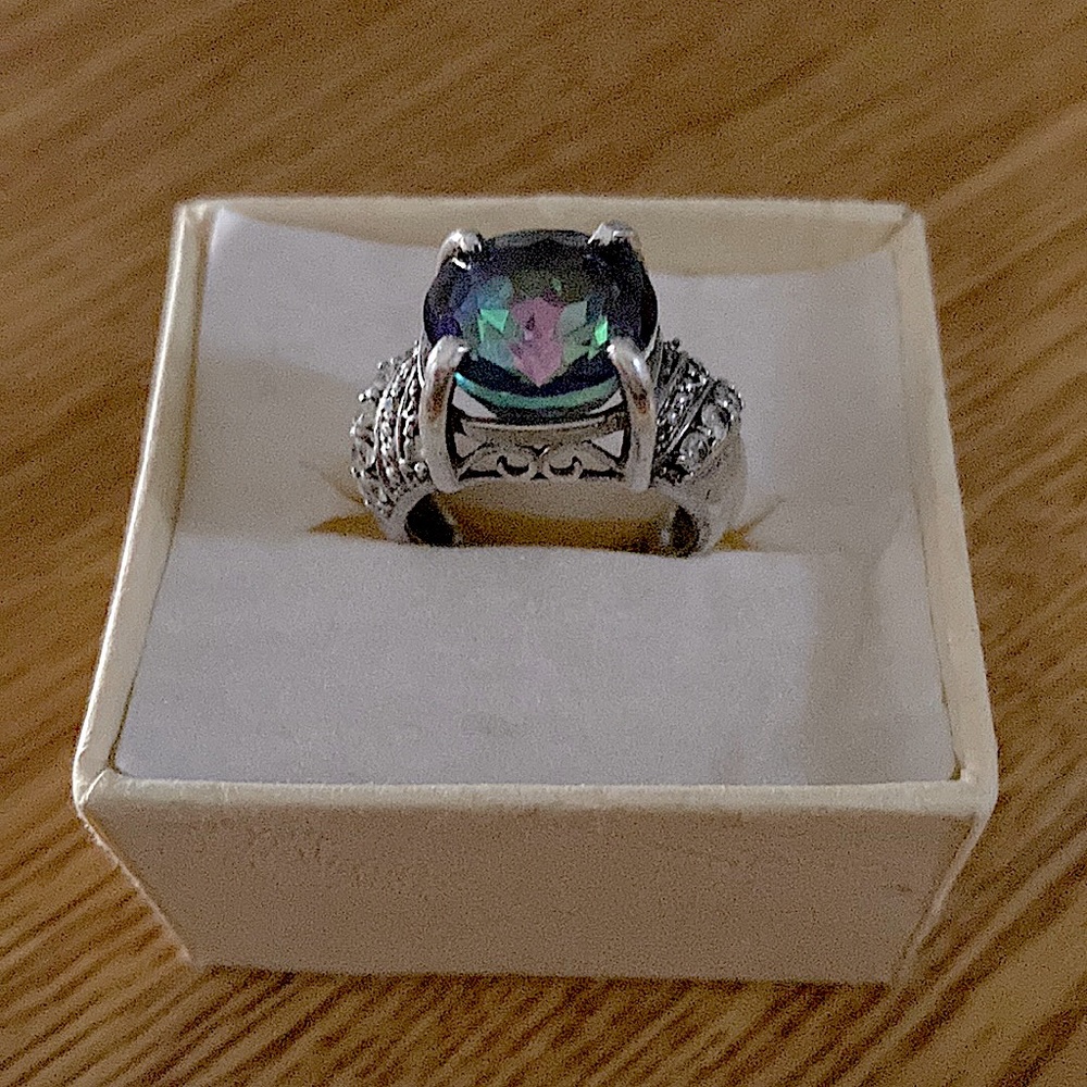 ***SILVER MYSTIC RAINBOW RING*** - Picture 4 of 5